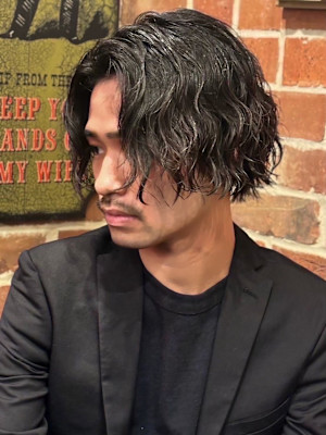 センターパートサーフカール