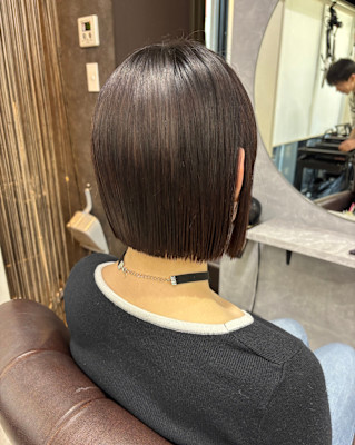 きりっぱなしボブ×ダークブラウン