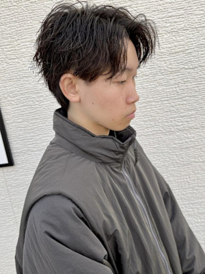 センターパート　ツイストスパイラル