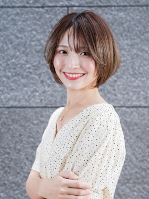 シルキーベージュまるみショートボブ【銀座/有楽町】30代