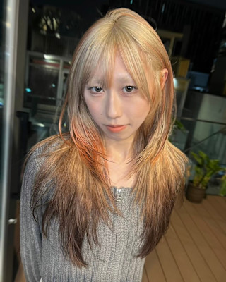 エンドカラー　デザインカラー　ハイトーン　表参道/原宿