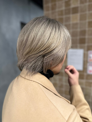 メンズシルバーベージュハイトーン