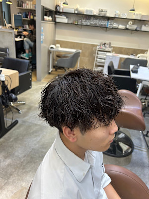 男らしさ増すパーマ