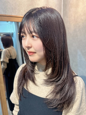 ★ザクザクレイヤーカット/韓国ヘア/ラベンダー