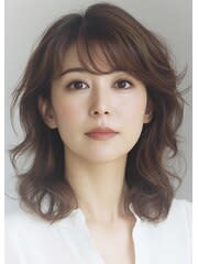 ミディアムパーマ【40代50代髪型】