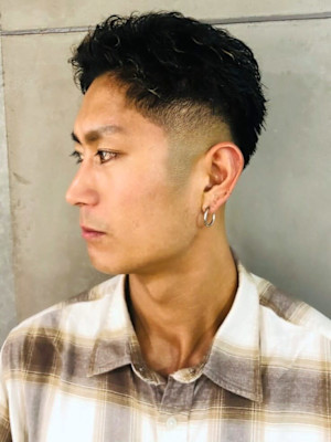 短め ラルフカール ショートパーマ フェードカット【札幌】