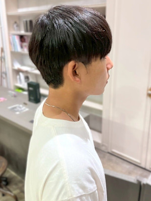 マッシュショート メンズショート ストレート 縮毛矯正