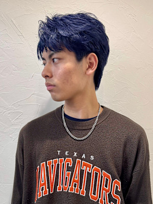 池袋フェザーショートブリーチカラー◎[池袋メンズ美容室］