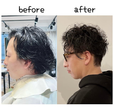 癖を活かしたメンズ２ブロショート