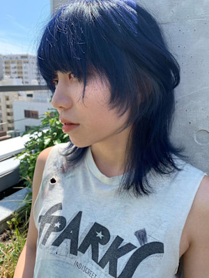 美髪似合わせカットワイドバング外ハネボブ小顔イメチェン