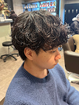 STYLE藤沢メンズカット黒髪ゆるめシャドウパーマ