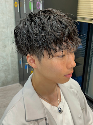 STYLE藤沢メンズカット黒髪ツイストスパイラルパーマ