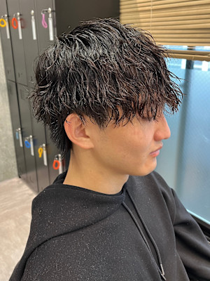 STYLE藤沢メンズカット黒髪ツイストスパイラルパーマ