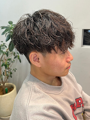 STYLE藤沢メンズカット黒髪ツイストスパイラルパーマ