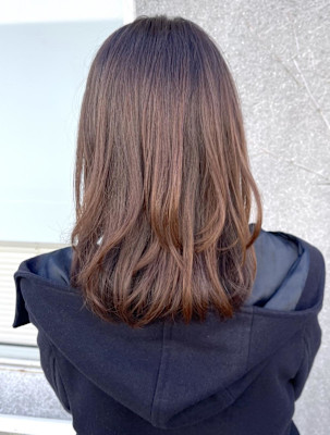 しっかりレイヤー　ナチュラルブラウングラデーション