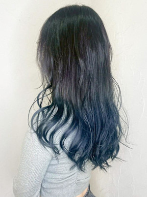 【Reir_下北沢】*グラデーションカラー+ネイビーアッシュ