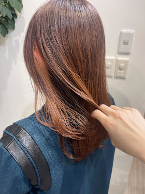 オレンジブラウン　インナーカラー