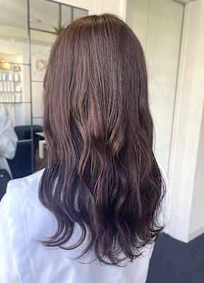【艶髪】ピンクブラウン/ワインレッド/レイヤーカット