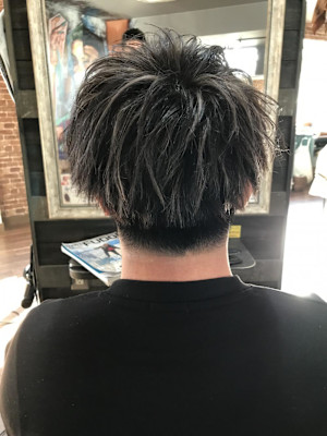 メンズシルバーアッシュハイライトカラー