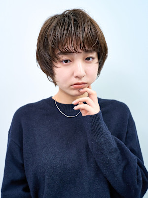 イメチェン外ハネボブ美髪ワイドバングレイヤーショート/原宿