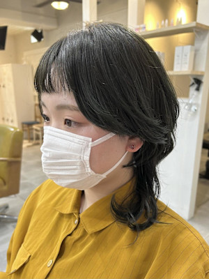 ウルフカット×オリーブカラー/Shian立川/とーこ