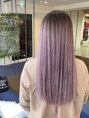 【W_SALON 河原町】ホワイトピンク/海外風/海外ヘア