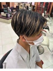 ハイライト風センターパート