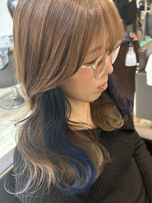 推し色インナーカラー【髪質改善/錦糸町】