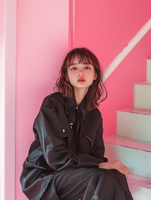 ブラウンベージュ、ダブルカラー