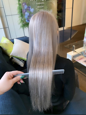 【W_SALON 河原町】ホワイトシルバー/大人綺麗/髪質改