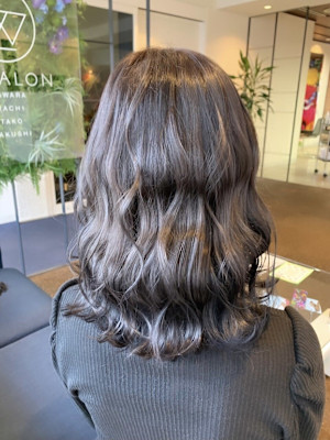 【W_SALON 河原町】透明感×艶UPカラー ダークグレー