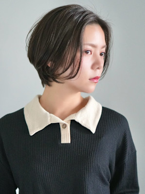 前下がりショート・ボブ/絶壁解消/前髪あり/40代/30代