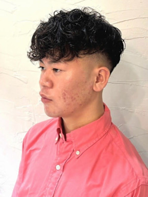 メンズカット ツイスパ ツーブロック メンズパーマ 波巻き