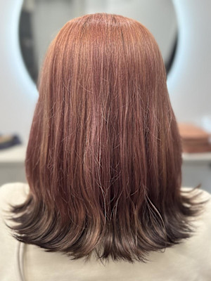 ピンクベージゅエンドカラー