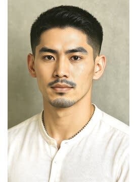 ブルーブラック　クロップ　アイロンパーマ　RK