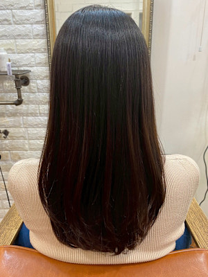 縮毛矯正 髪質改善トリートメント ナチュラルブラウン 美髪 