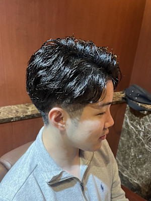 銀座　理容室　ビジネスパーマ