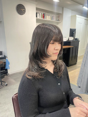 ハッシュカット/フェイスレイヤー/ロングレイヤー