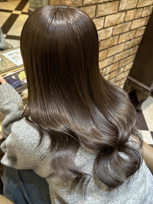 30/グレージュ/マロンベージュ/韓国風巻き/ブリーチなし