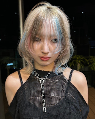 スラッシュカラー　デザインカラー　ハイトーン　原宿/表参道