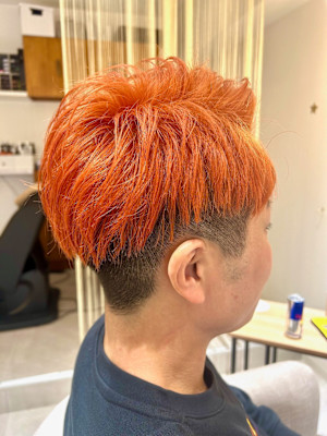 メンズショート×アプリコットオレンジ