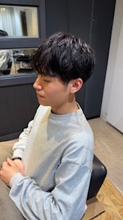 ワンカールパーマ　マッシュ