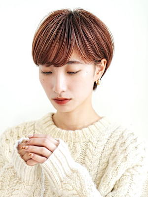 前下がりショート・ボブ/絶壁解消/前髪あり/40代/30代