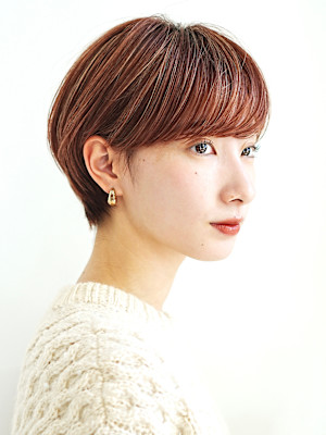 前下がりショート・ボブ/絶壁解消/前髪あり/40代/30代