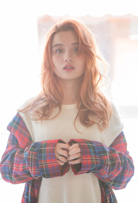 デザインカラー　アプリコットロング　ダブルカラー