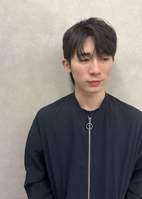 韓国ダウンパーマメンズカット/コンマバングフェザーショート