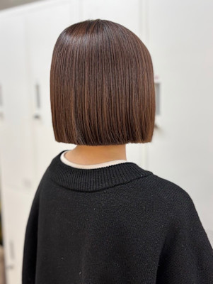 タッセルボブ（切りっぱなしボブ）／美髪髪質改善トリートメント