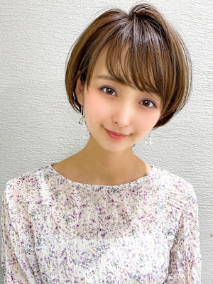 30代40代美髪マッシュショートイメチェンオリーブベージュ