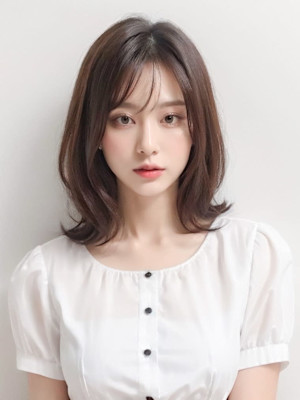 外ハネミディアムボブ