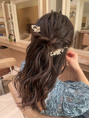 ゆるっとハーフアップ